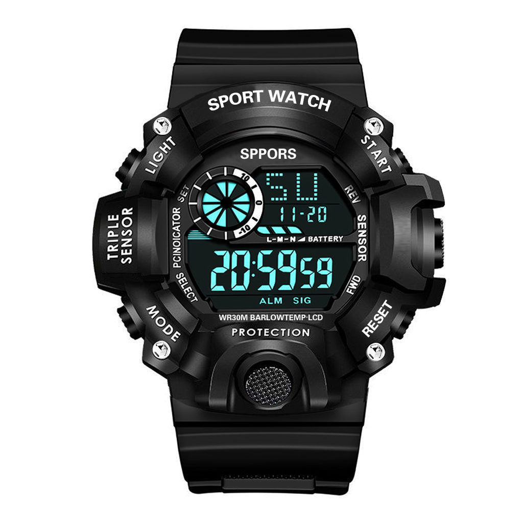 sport watch water proof black