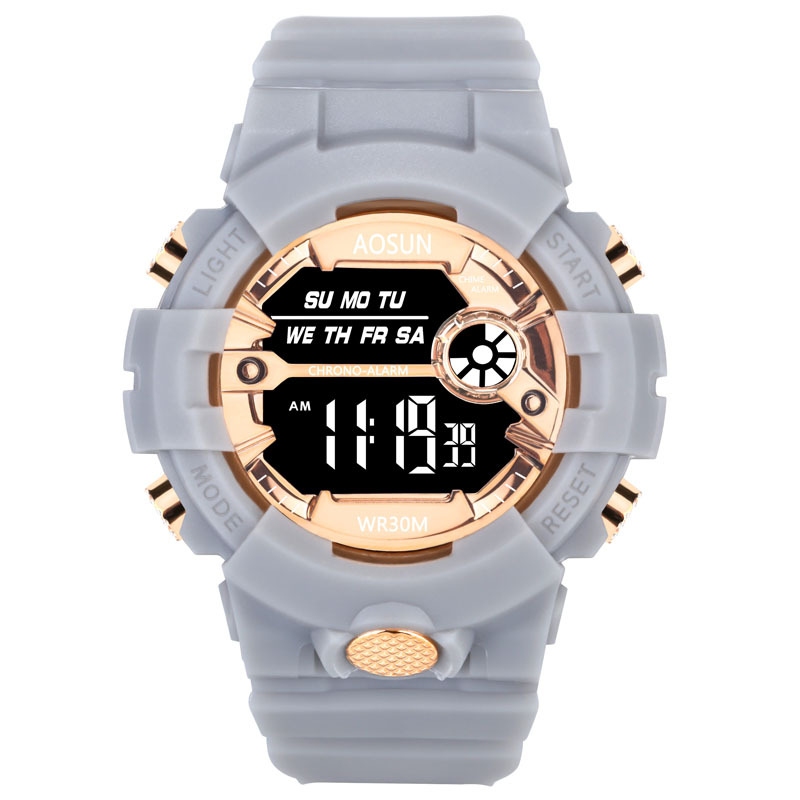 woman sport watch water proof gray